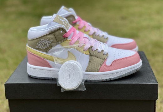 Air Jordan 1 Mid SE Pastel Vivid Green Grind (GS)  DJ0338-100 36—46